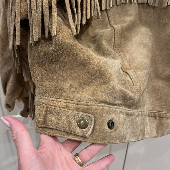 1970s Vintage Learsi Suede Fringe Western Jacket; Size M - Picture 8 of 11